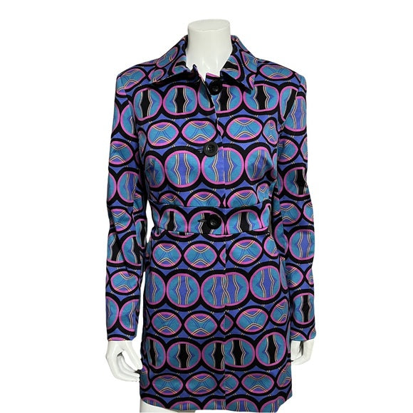 Tyler Boe Artsy Geometric Multicolored Cotton Jacket Size - Medium