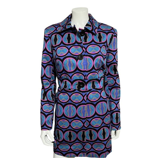 Tyler Boe Artsy Geometric Multicolored Cotton Jacket Size - Medium