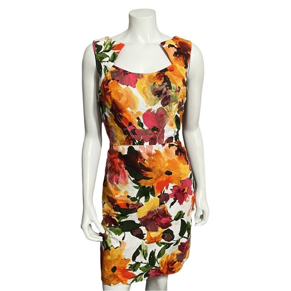 Donna Ricco 100% Cotton Floral Dress Sz-10