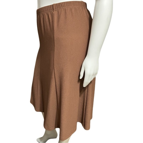 Draper’s & Damon’s Brown Textured Midi Skirt Sz-Large