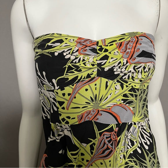 Nanette Lapore 100% Silk Sleeveless Floral Flowy Blouse Sz-10