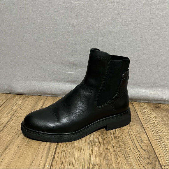 Franco Sarto Black Genuine Leather Ankle Boots Sz-8.5M