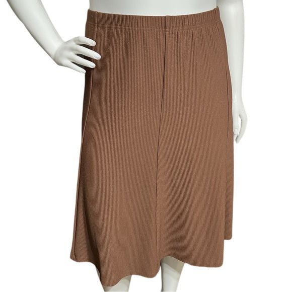 Draper’s & Damon’s Brown Textured Midi Skirt Sz-Large