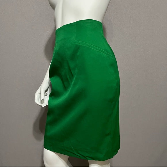 ⭐️Emanuel Ungaro 100% Wool Green Pencil Skirt Sz-6