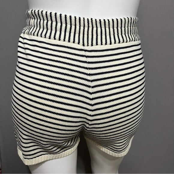 Cider 100% Cotton Relaxed Knit Casual Striped Shorts Sz-1X