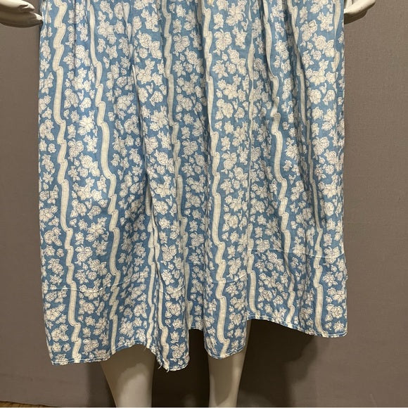 Cotton Like Floral Midi Skirt Sz-XS