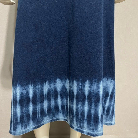 ⭐️J. Jill 100% Cotton Blue Stretch Midi Skirt Sz-Medium