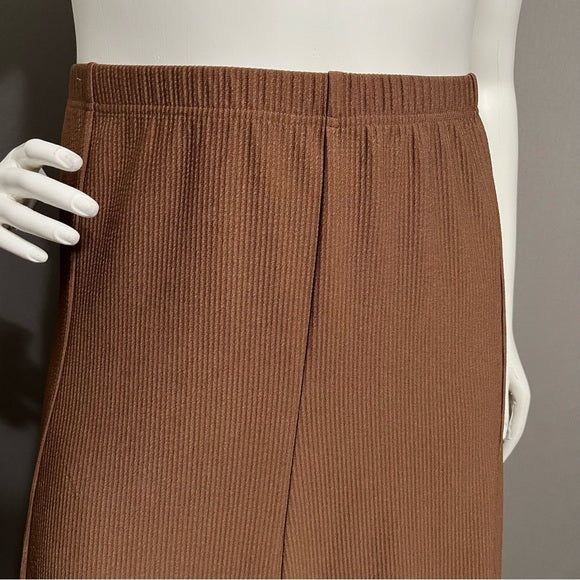 Draper’s & Damon’s Brown Textured Midi Skirt Sz-Large