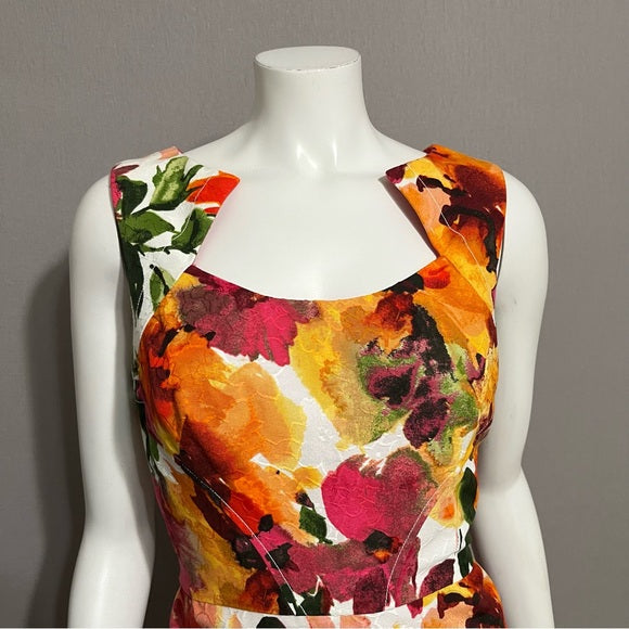 Donna Ricco 100% Cotton Floral Dress Sz-10