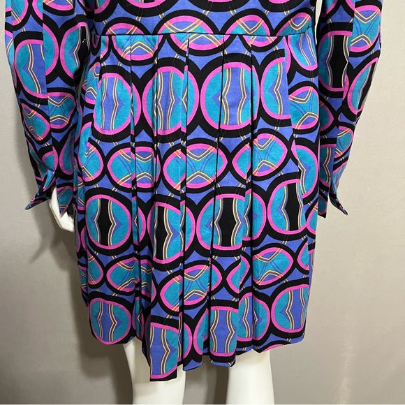 Tyler Boe Artsy Geometric Multicolored Cotton Jacket Size - Medium