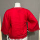 Lauren Ralph Lauren Red 100% Tunic Linen With Embellished Trim Top Size - XL