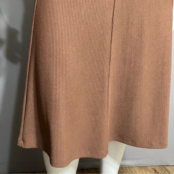 Draper’s & Damon’s Brown Textured Midi Skirt Sz-Large