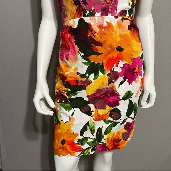 Donna Ricco 100% Cotton Floral Dress Sz-10