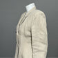 Donna Karan NY Tan 100% Linen Double Breasted Blazer Sz-10