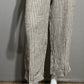 Chico’s 100% Linen Stripe Loose Fit Cropped Pants Sz-0.5 or Large