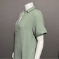Green Textured Green 100% Cotton Tunic Dress Sz-Large