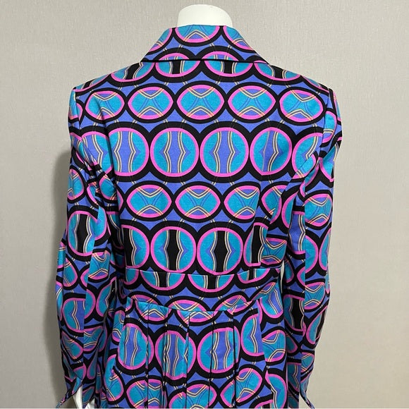 Tyler Boe Artsy Geometric Multicolored Cotton Jacket Size - Medium