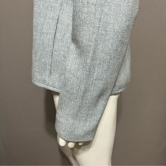 Jones New York Wool Cashmere Zip Up Pastel Blue Blazer Sz-14