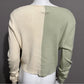 Princess Polly Green Beige 100% Cotton Ribbed 100% Cotton Cropped Sweater
