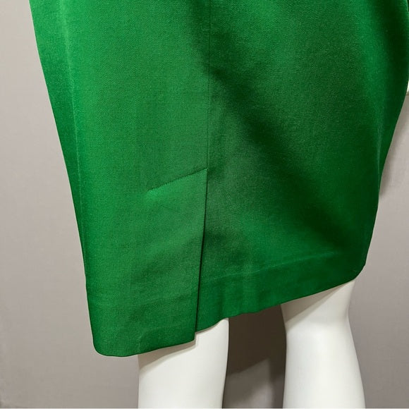 ⭐️Emanuel Ungaro 100% Wool Green Pencil Skirt Sz-6