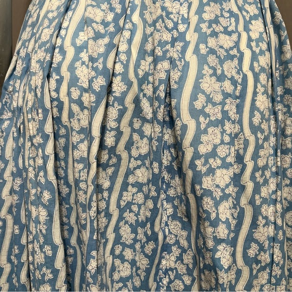 Cotton Like Floral Midi Skirt Sz-XS