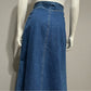 Jones New York 100% Cotton Denim Maxi With Split Skirt Sz-8