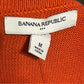Banana Republic Orange Beaded Open Front Artsy 100% Cotton Cardigan Sz-Medium