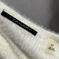 Tahari Fuzzy Cream V-Neck Long Sleeve Sweater Sz-Small