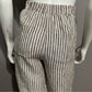 Chico’s 100% Linen Stripe Loose Fit Cropped Pants Sz-0.5 or Large
