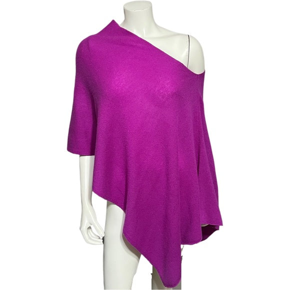 Claudia Nichole 100% Cashmere Fushia Poncho