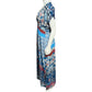 Johnny Was Blue Floral Maxi Dress Sz-XS