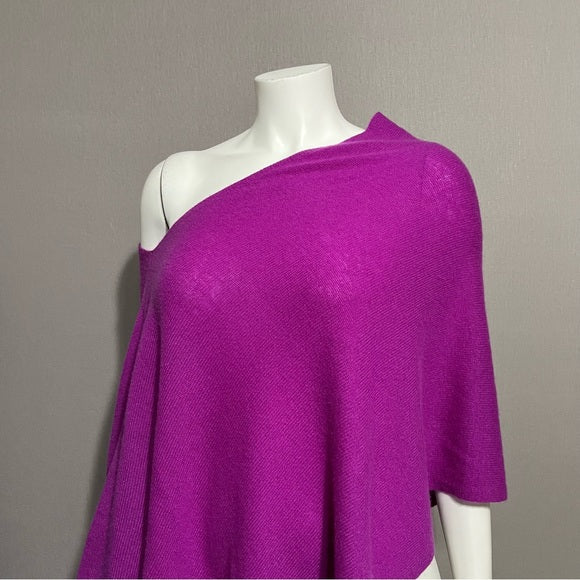 Claudia Nichole 100% Cashmere Fushia Poncho