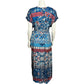 Johnny Was Blue Floral Maxi Dress Sz-XS