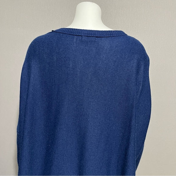 Mer|Sea Blue Lightweight Acrylic /Viscose Sweater