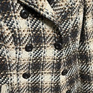 Dressbarn Brown Plaid Coat Sz-Medium