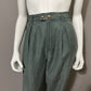Debra DeRoo Green Silk/Linen Blend 2 Pc Pant Set Sz-Small