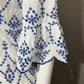 Sundance White | Blue Eyelet Scalloped Hem Top Sz-Large