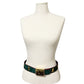 Vintage Rare Escada Roman Numeral Green Suede Leather Belt Sz-40