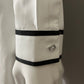 Chico’s White With Black Trim Button Down Shirt Sz-1 Medium-Large