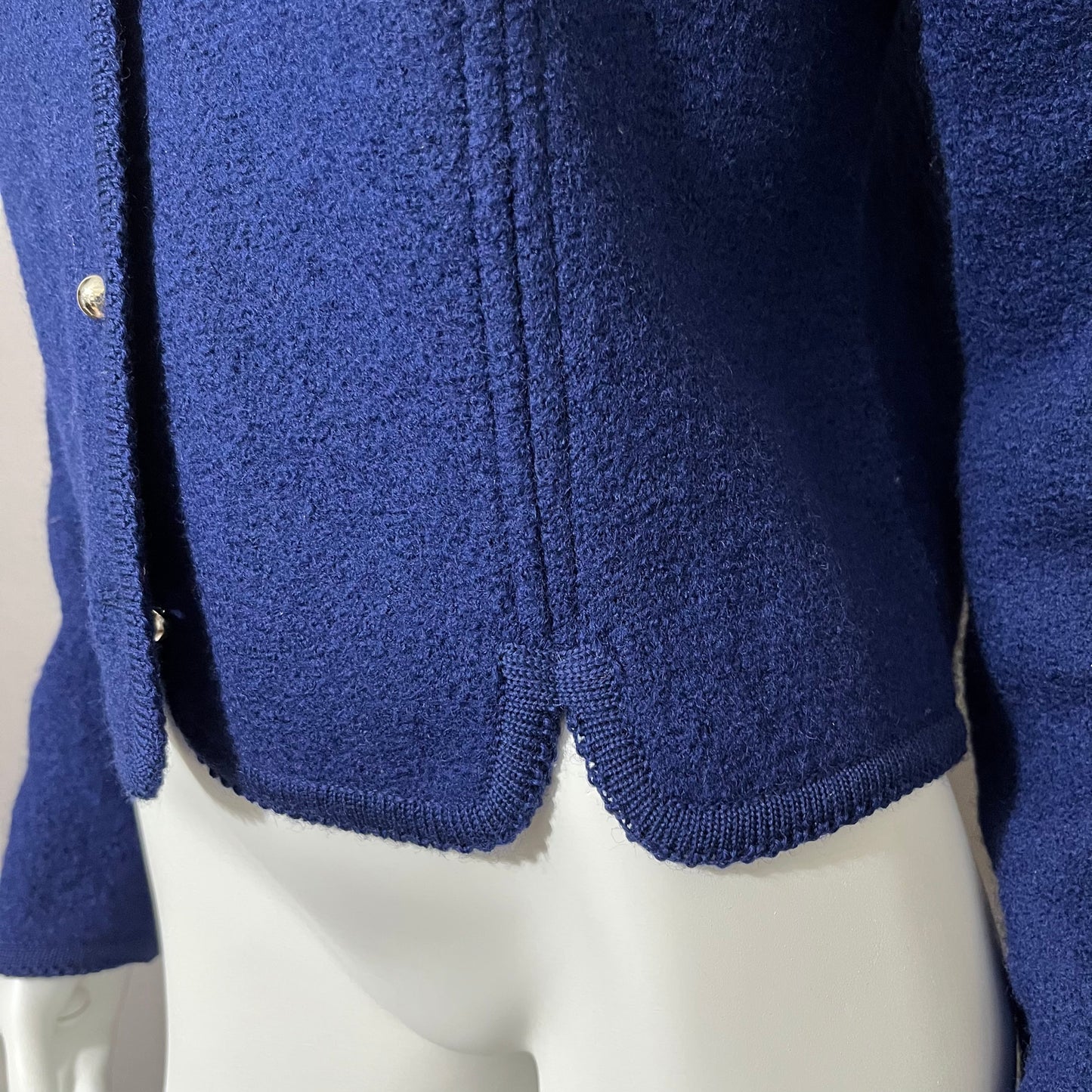 Vintage Field Manor Blue Boiled Wool Sweater Sz-14