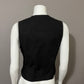Vintage Sophisticates Black Embroidered Cotton Vest Sz-Small