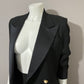 Vintage Black 2pc Wool Skirt Suit Set Sz-8