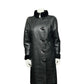 Leather Shearling With Mink Collar Coat
