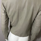 BB Dakota Taupe/White Asymmetrical Leather Jacket Sz-Small