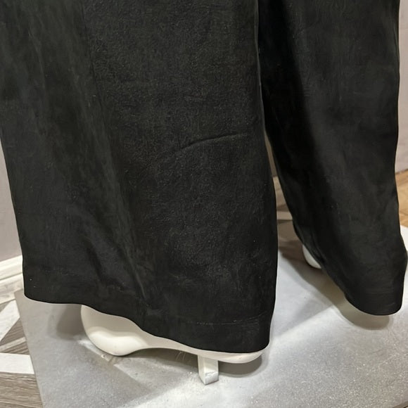 Black 100% Silk High Waisted Light Weight Pants Sz- XL