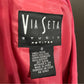 Vintage Via Seta Pink 2 Pc 100% Silk Pant Set Sz-8/10