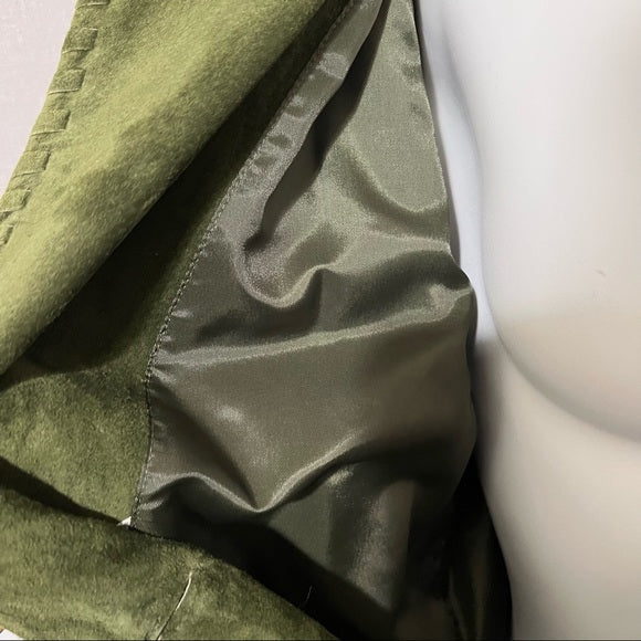 Lord & Taylor Green Suede Leather Blazer/Jacket Sz-22W