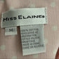 Vintage Miss Elaine Pink Polka Dot Cotton Zip Up Nightgown Sz-Medium
