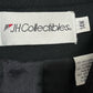 Vintage J.H. Collectibles Black 100% Wool Gold Button Front Blazer Sz-14 W