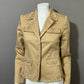 Josephine Chaus Tan Cotton Embroidered Blazer Sz-4